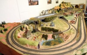 ho scale model train layout called the all in one layout