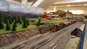 cliff based model train layout of ho scale