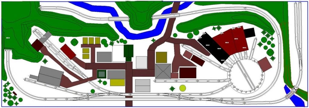 3'x'6 n scale track plan layout design