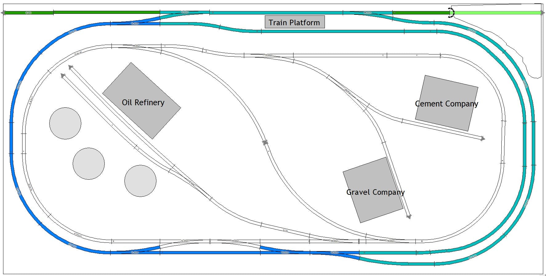 1. N Scale Track Plan with Switching.
