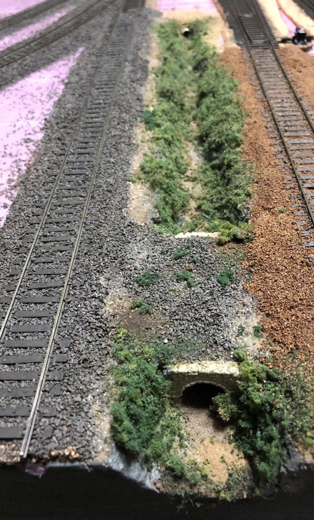 adding model train scenery to the layout
