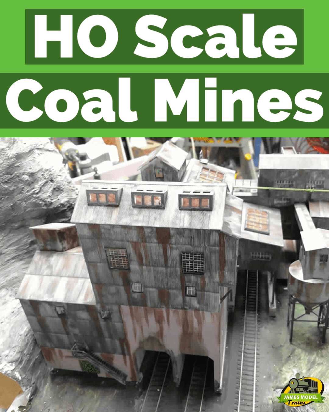 3 Realistic HO Scale Coal Mine Buildings James Model Trains