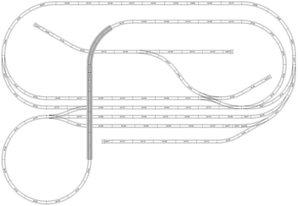 l-shaped marklin track plan