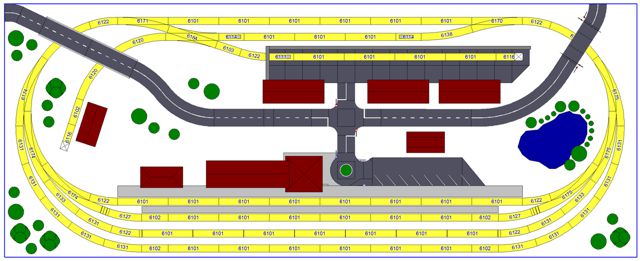 small ho scale track plan with train station