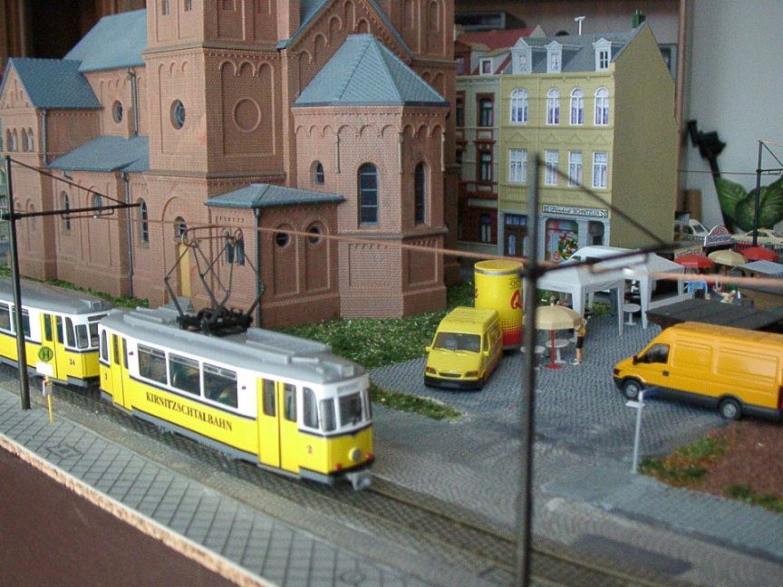 trolley train by market