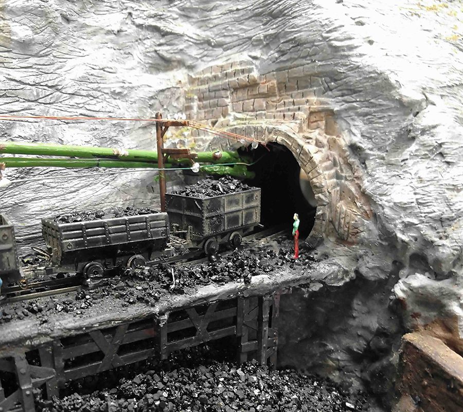 Coal mine mountain for N scale layout