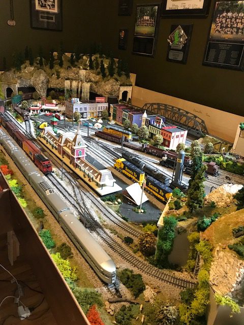 HO scale model train layout 