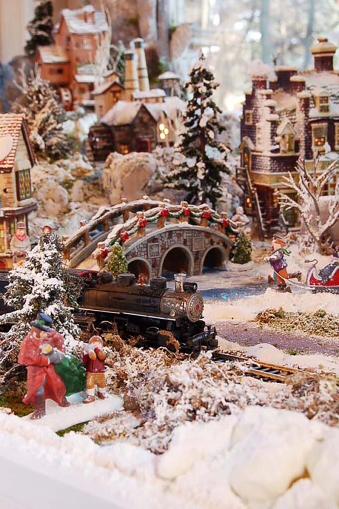 model railroad scenery christmas