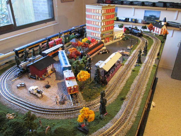 O gauge 4x8 atlas track model train layout